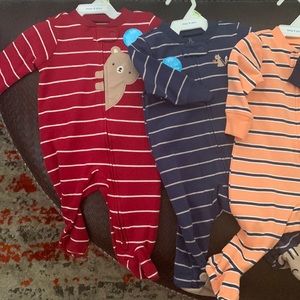 NWT lot of 6 carters 2 way zipper pjs!